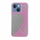 For iPhone 13 PC + TPU Dual-side Laminating IMD Phone Case(Pink) - 1
