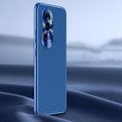 For OPPO Reno10 Litchi Texture Genuine Leather Phone Case(Blue) - 1