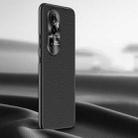 For OPPO Reno10 Litchi Texture Genuine Leather Phone Case(Black) - 1