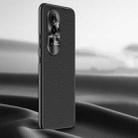 For OPPO Reno10 Pro Litchi Texture Genuine Leather Phone Case(Black) - 1