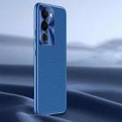 For vivo S17 Litchi Texture Genuine Leather Phone Case(Blue) - 1