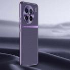 For vivo X90 Pro+ Litchi Texture Genuine Leather Phone Case(Purple) - 1