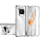 For Huawei Mate X3 Integrated Electroplating PC Folding Phone Case with Hinge(Silver) - 1