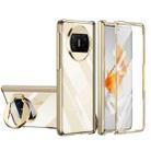 For Huawei Mate X3 Integrated Electroplating PC Folding Phone Case with Hinge(Gold) - 1