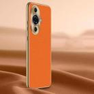 For Huawei nova 11 Pro Litchi Texture Genuine Leather Phone Case(Orange) - 1