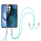 For Samsung Galaxy A24 Electroplating Marble Dual-side IMD Phone Case with Lanyard(Green 017) - 1