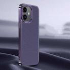 For iPhone 12 Litchi Texture Genuine Leather Phone Case(Purple) - 1