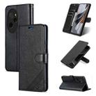 For Honor 100 Pro AZNS Sheepskin Texture Flip Leather Phone Case(Black) - 1