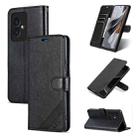 For Honor 100 AZNS Sheepskin Texture Flip Leather Phone Case(Black) - 1