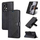 For Honor 90 GT AZNS Sheepskin Texture Flip Leather Phone Case(Black) - 1