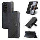 For Honor 200 AZNS Sheepskin Texture Flip Leather Phone Case(Black) - 1