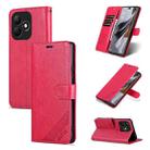 For Honor X60i AZNS Sheepskin Texture Flip Leather Phone Case(Red) - 1