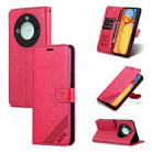 For Honor X60 AZNS Sheepskin Texture Flip Leather Phone Case(Red) - 1