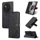 For Honor X60 Pro AZNS Sheepskin Texture Flip Leather Phone Case(Black) - 1