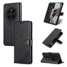 For Honor Magic7 Pro AZNS Sheepskin Texture Flip Leather Phone Case(Black) - 1