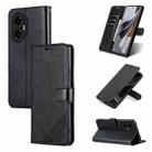 For Honor 300 AZNS Sheepskin Texture Flip Leather Phone Case(Black) - 1