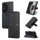 For Honor 300 Pro AZNS Sheepskin Texture Flip Leather Phone Case(Black) - 1