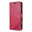 For Honor X70i AZNS Sheepskin Texture Flip Leather Phone Case(Red) - 2