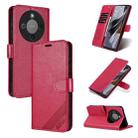 For Honor X70 5G AZNS Sheepskin Texture Flip Leather Phone Case(Red) - 1