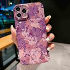 For iPhone 14 Pro Precise Hole Camouflage Pattern PC Phone Case(Pink Purple) - 1