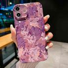 For iPhone 12 mini Precise Hole Camouflage Pattern PC Phone Case(Pink Purple) - 1