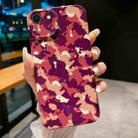 For iPhone SE 2022 / 2020 / 8 / 7 Precise Hole Camouflage Pattern PC Phone Case(Purple Brown) - 1