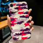 For iPhone SE 2022 / 2020 / 8 / 7 Precise Hole Camouflage Pattern PC Phone Case(Red Purple White) - 1