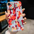 For iPhone SE 2022 / 2020 / 8 / 7 Precise Hole Camouflage Pattern PC Phone Case(Orange Grey) - 1