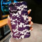 For iPhone 8 Plus / 7 Plus Precise Hole Camouflage Pattern PC Phone Case(White Purple) - 1