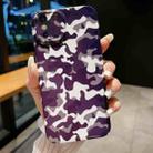 For iPhone X / XS Precise Hole Camouflage Pattern PC Phone Case(White Purple) - 1