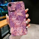 For iPhone XR Precise Hole Camouflage Pattern PC Phone Case(Pink Purple) - 1