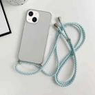For iPhone 13 Thicken Colorful TPU Phone Case with Braided Lanyard(Transparent) - 1