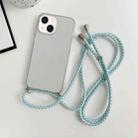 For iPhone 13 mini Thicken Colorful TPU Phone Case with Braided Lanyard(Transparent) - 1
