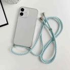 For iPhone 12 mini Thicken Colorful TPU Phone Case with Braided Lanyard(Transparent) - 1