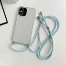 For iPhone XR Thicken Colorful TPU Phone Case with Braided Lanyard(Transparent) - 1