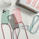 For iPhone XS Max Thicken Colorful TPU Phone Case with Braided Lanyard(Pink) - 3