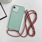 For iPhone 6 / 6s Thicken Colorful TPU Phone Case with Braided Lanyard(Green) - 1