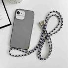 For iPhone 6 / 6s Thicken Colorful TPU Phone Case with Braided Lanyard(Black) - 1