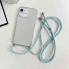 For iPhone 6 Plus / 6s Plus Thicken Colorful TPU Phone Case with Braided Lanyard(Transparent) - 1