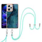 For Xiaomi Redmi Note 12 Pro+ Electroplating Marble Dual-side IMD Phone Case with Lanyard(Green 017) - 1
