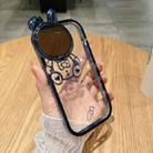 For iPhone 14 Plus Plating Carrot Rabbit TPU Phone Case(Dark Grey) - 1