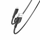 YESIDO CA105 1.2m 2.4A USB to 8 Pin Charging Data Cable with Hook(Black) - 1
