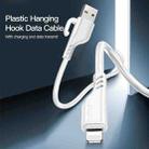 YESIDO CA105 1.2m 2.4A USB to 8 Pin Charging Data Cable with Hook(Black) - 2