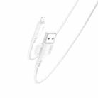 YESIDO CA105 1.2m 2.4A USB to 8 Pin Charging Data Cable with Hook(White) - 1