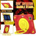 For iPad Pro 11 2022 / 2021 / 2020 Spider Rotation Handle Silicone Hybrid PC Tablet Case(Red Yellow) - 5