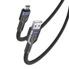 YESIDO CA106 1.2m 2.4A USB to Micro USB OD0.6 Charging Data Cable(Black) - 1