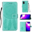 For Xiaomi Mi 10 Lite 5G / Mi 10 Youth 5G Dream Catcher Printing Horizontal Flip Leather Case with Holder & Card Slots & Wallet & Lanyard(Green) - 1