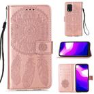 For Xiaomi Mi 10 Lite 5G / Mi 10 Youth 5G Dream Catcher Printing Horizontal Flip Leather Case with Holder & Card Slots & Wallet & Lanyard(Rose Gold) - 1