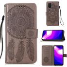 For Xiaomi Mi 10 Lite 5G / Mi 10 Youth 5G Dream Catcher Printing Horizontal Flip Leather Case with Holder & Card Slots & Wallet & Lanyard(Grey) - 1