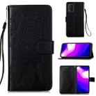 For Xiaomi Mi 10 Lite 5G / Mi 10 Youth 5G Dream Catcher Printing Horizontal Flip Leather Case with Holder & Card Slots & Wallet & Lanyard(Black) - 1